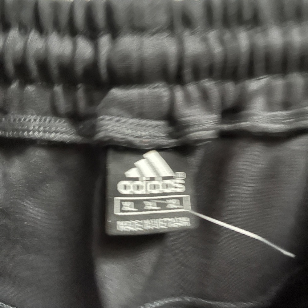 Adidas Black Athletic Joggers with White Logo Sz L - Picture 4 of 11